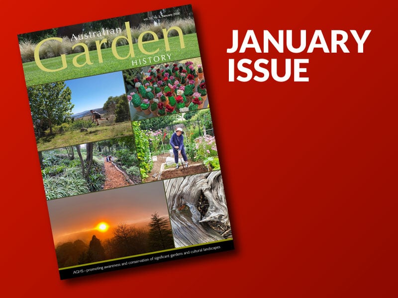 Media Release: Australian Garden History January 2022: against the odds