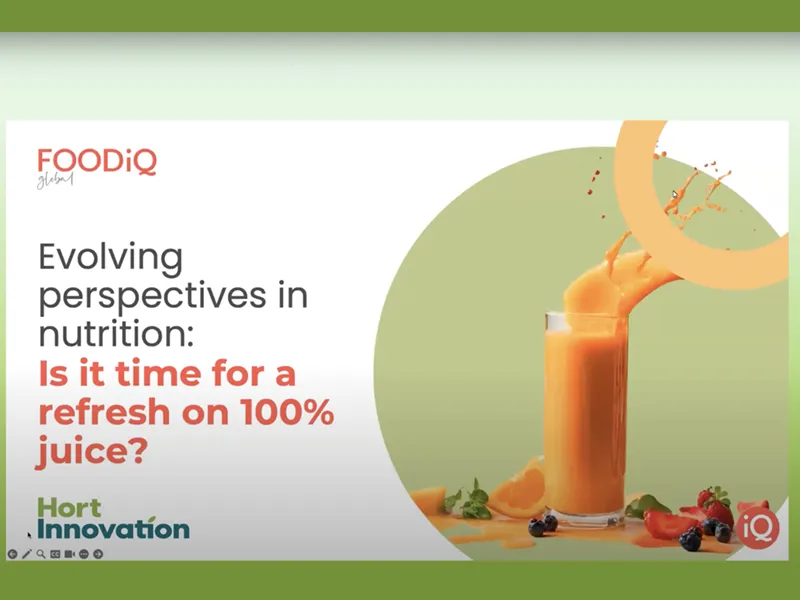 YouTube Webinar: Is it time for a fresh perspective on 100% juice?