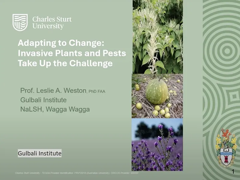 YouTube: Adapting to change — invasive plants and pests take up the challenge