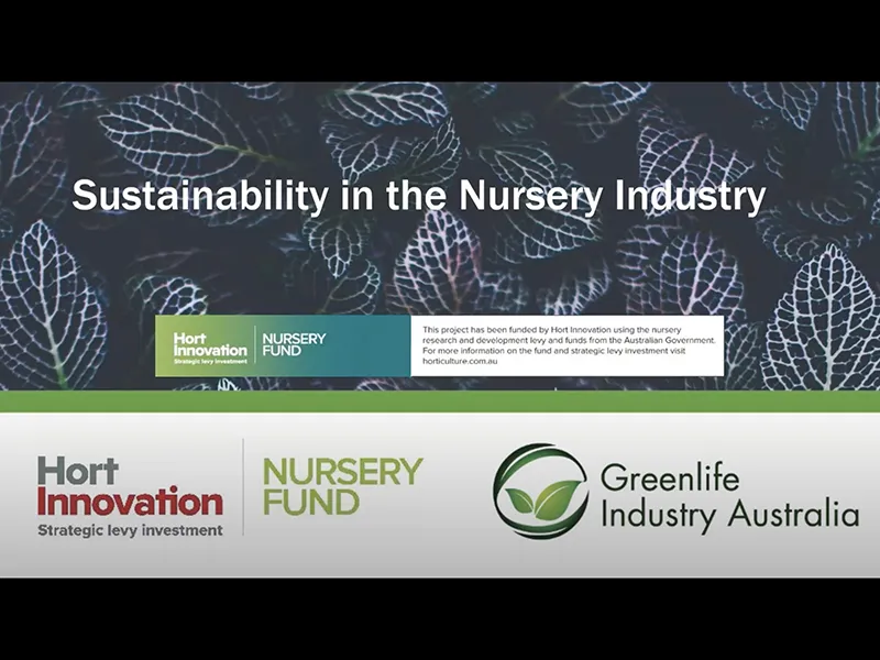 Sustainability in the Nursery Industry – webinar